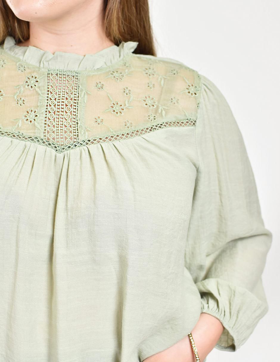 Blusa manga larga para mujer 4