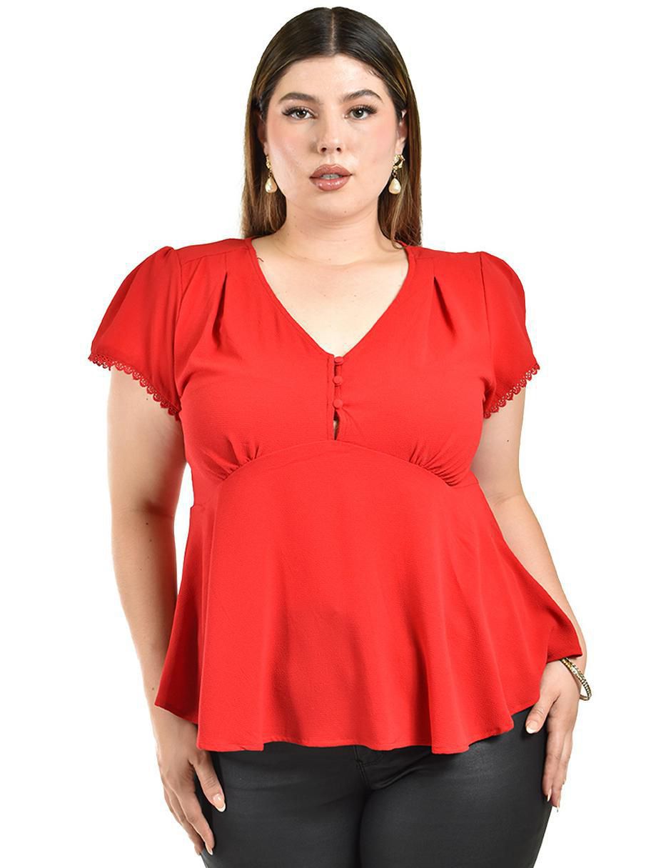 Blusa manga corta para mujer