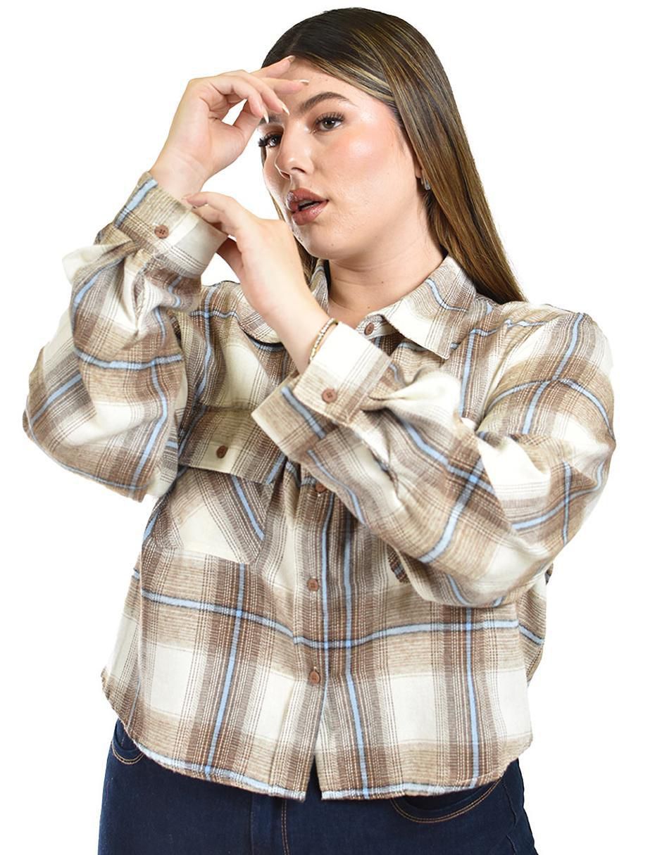 Blusa camisera manga larga para mujer 4