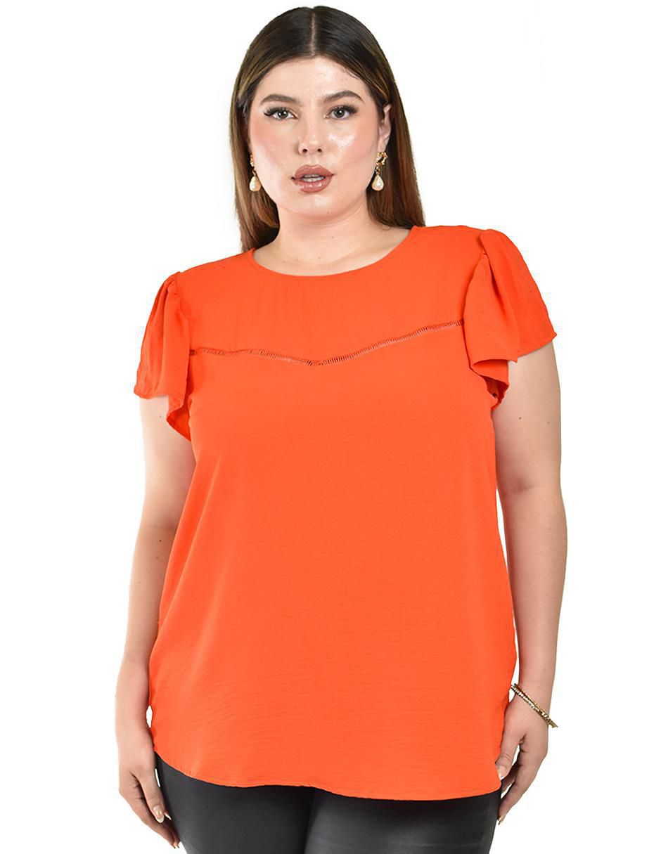 Blusa manga corta para mujer