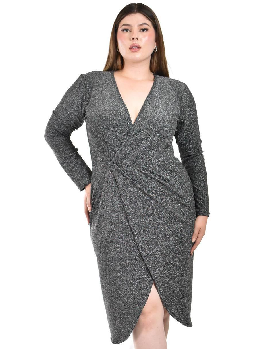 Vestido a la rodilla de fiesta escote V Vestido a la rodilla de fiesta escote V