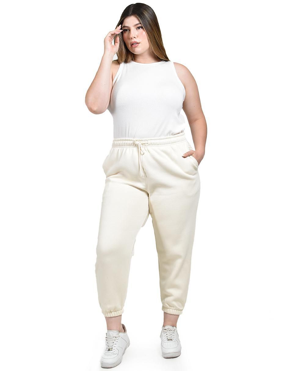 Pants regular con elástico para mujer 4
