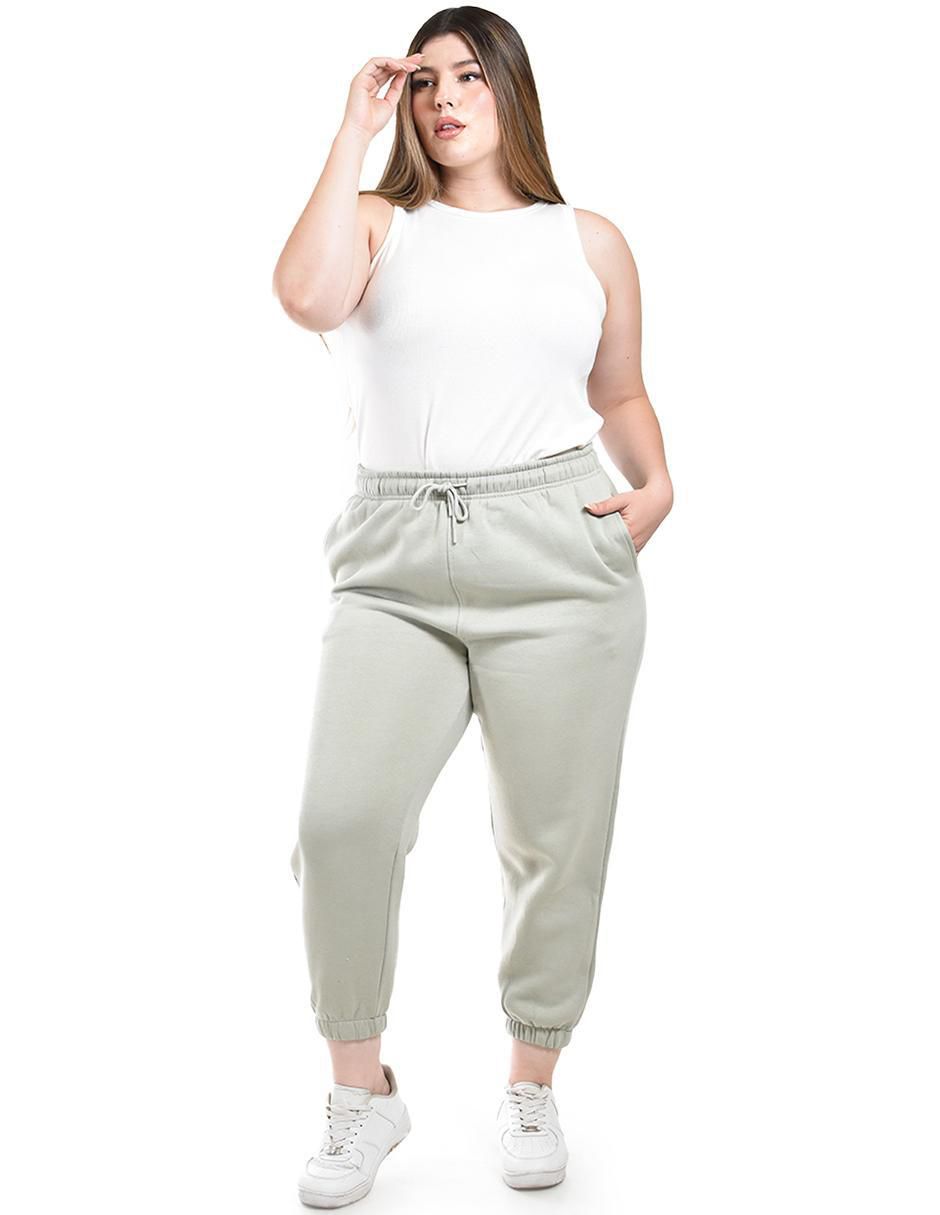 Pants regular con elástico para mujer 4