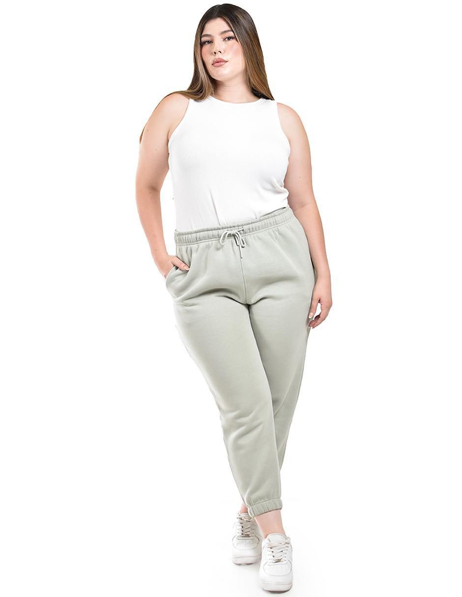 Pants regular con elástico para mujer 5