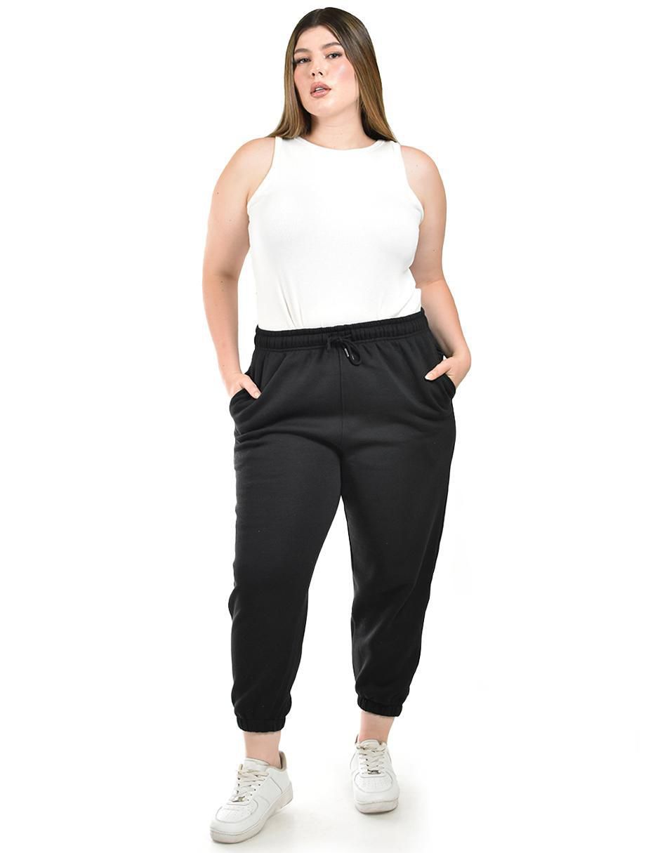 Pants regular con elástico para mujer 5