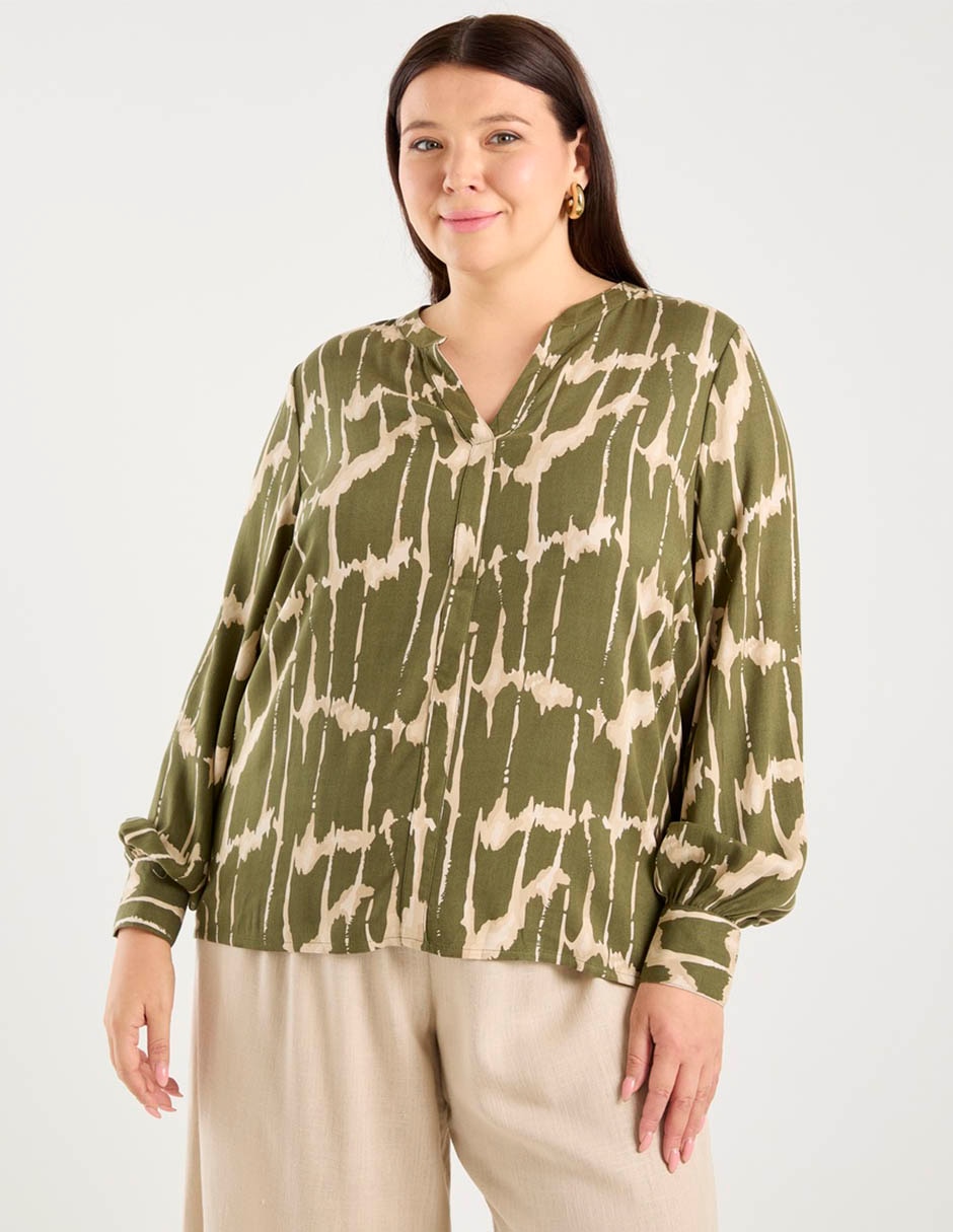 Blusa manga larga para mujer
