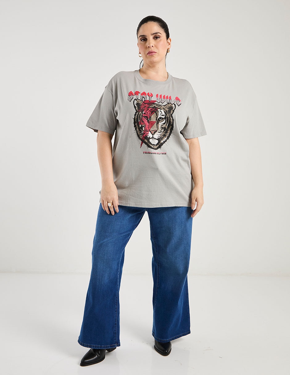 Blusa manga al codo cuello redondo para mujer 2