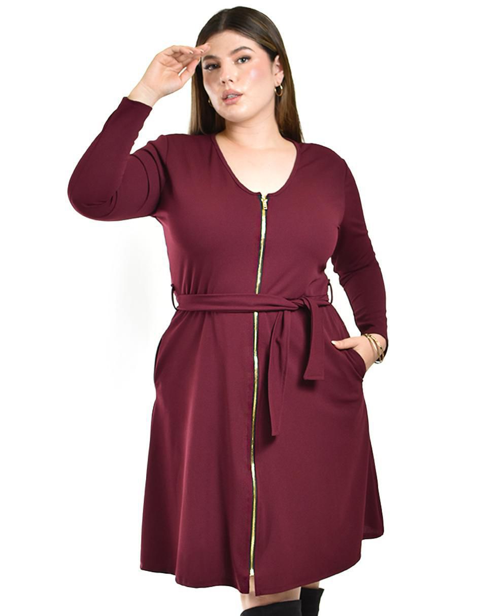 Vestido a la rodilla de fiesta escote redondo