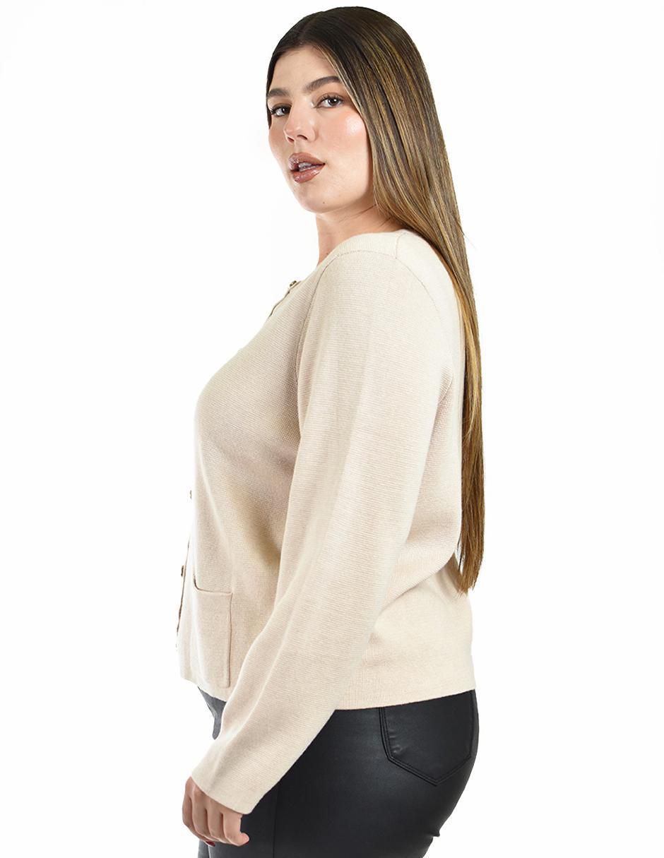 Suéter cuello redondo para mujer 2