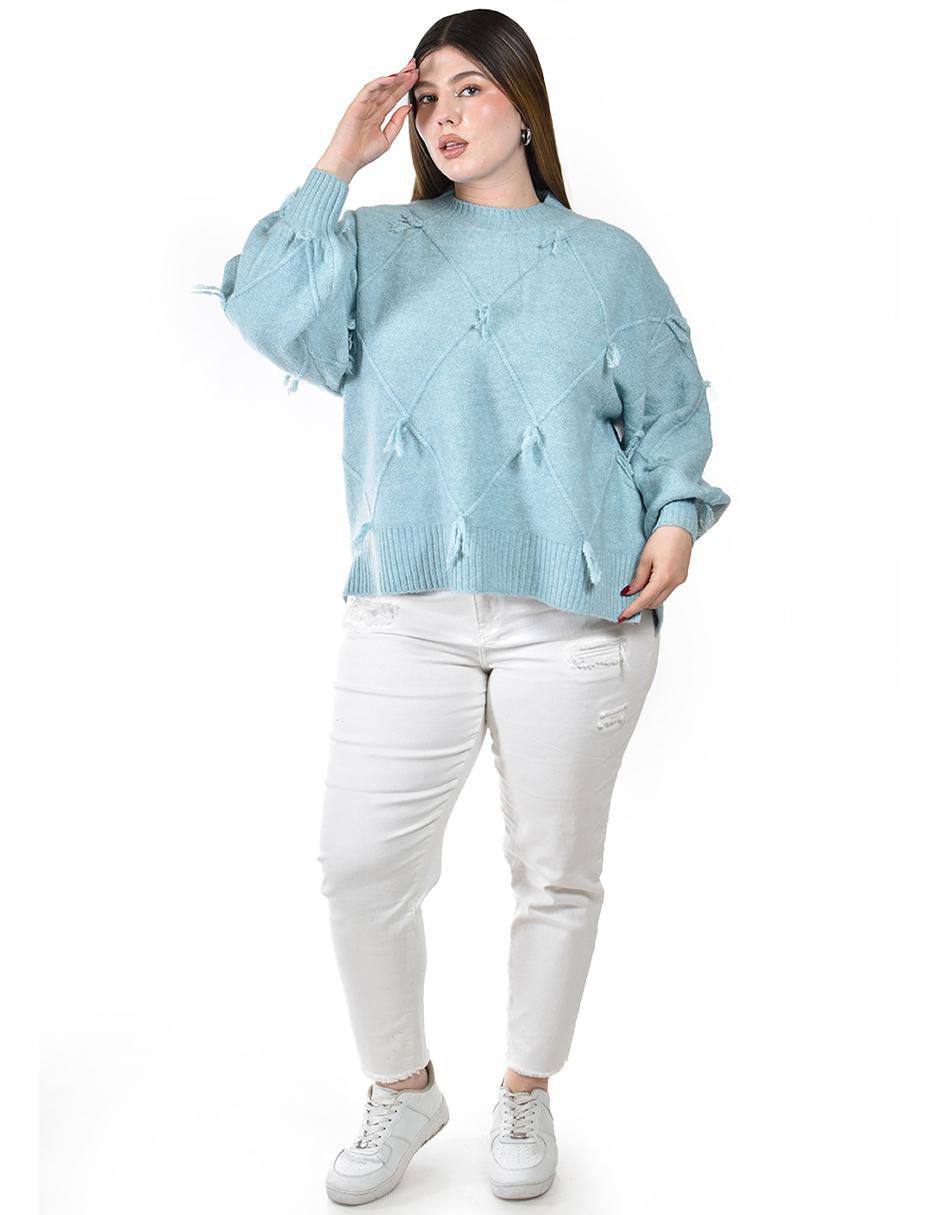 Suéter cuello redondo para mujer 5