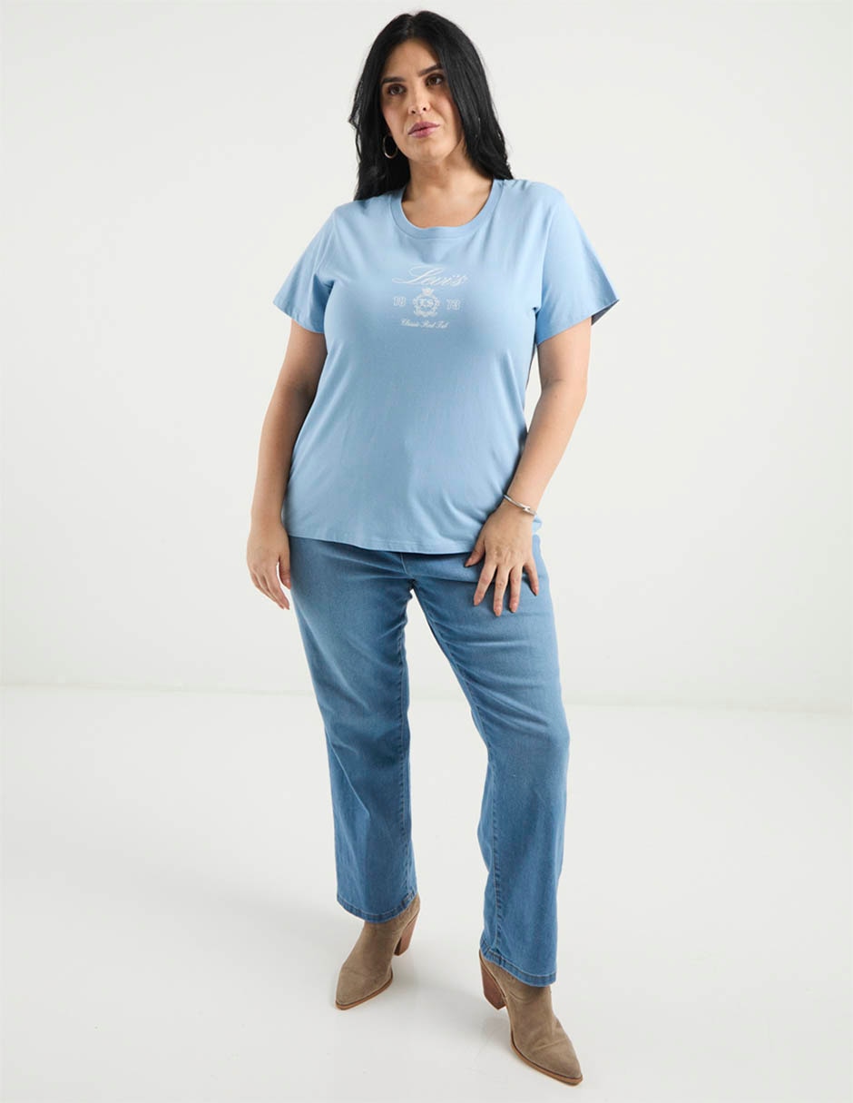 Playera manga corta cuello redondo para mujer 3