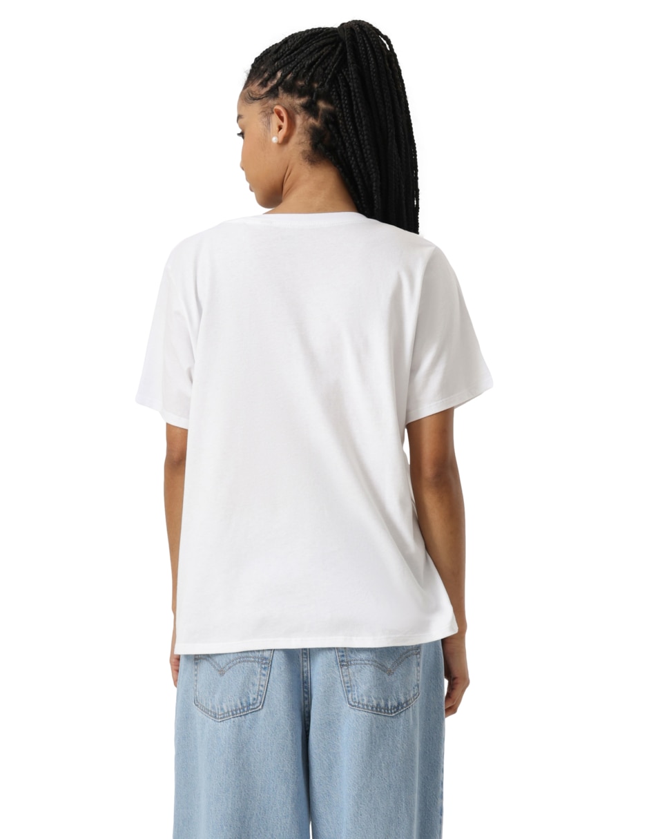 Playera manga corta cuello redondo para mujer 3