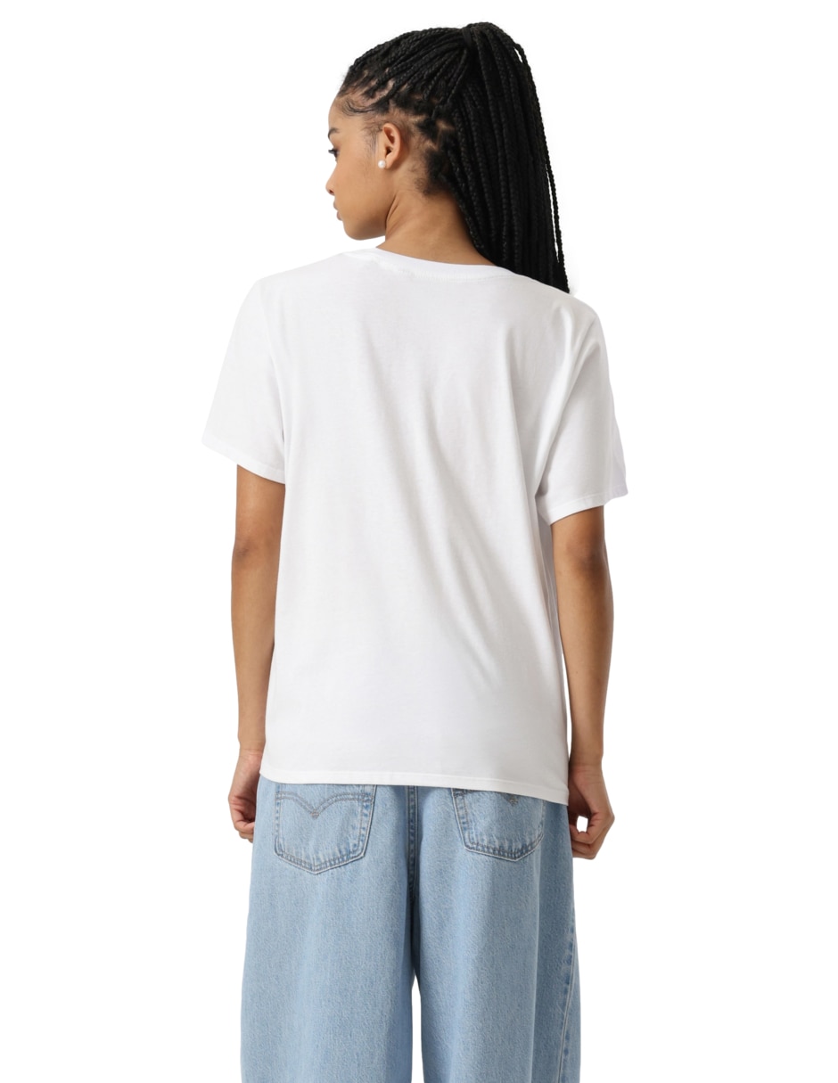 Playera manga corta cuello redondo para mujer 3