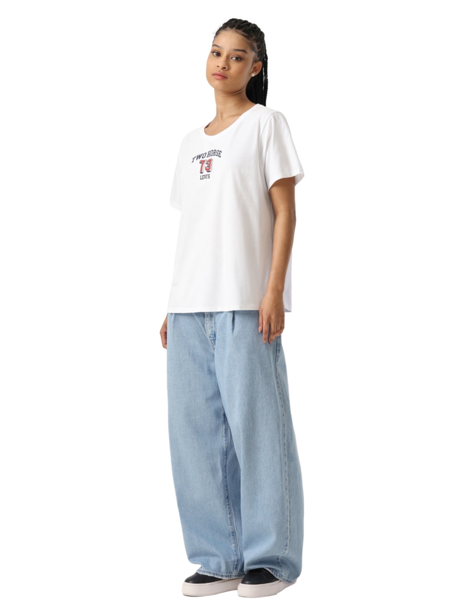 Playera manga corta cuello redondo para mujer 4