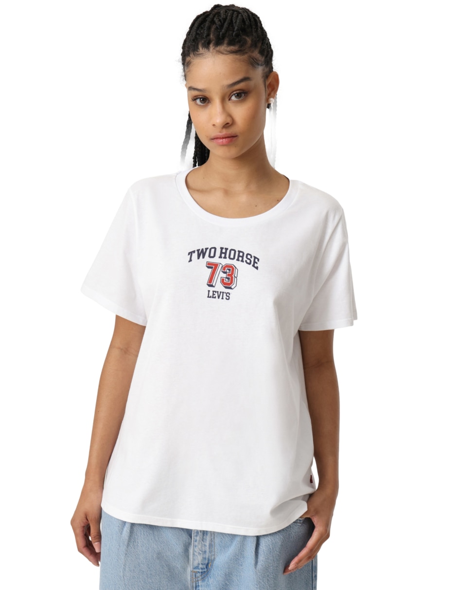 Playera manga corta cuello redondo para mujer 5