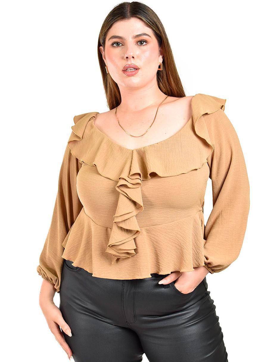 Blusa manga larga para mujer