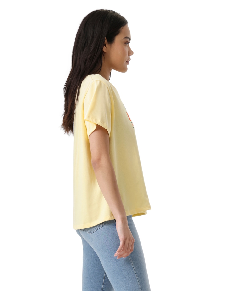 Playera manga corta cuello redondo para mujer 2