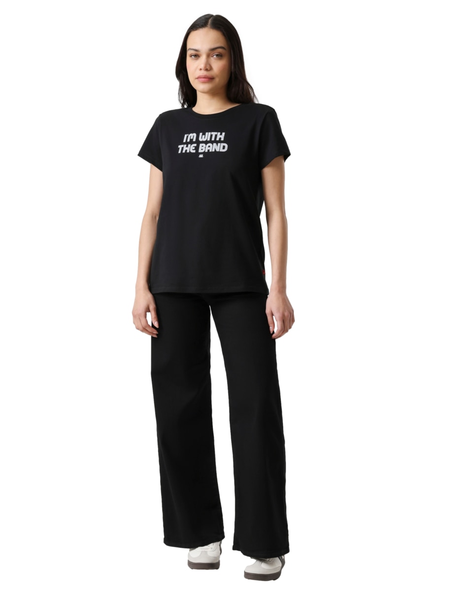 Playera manga corta cuello redondo para mujer 4