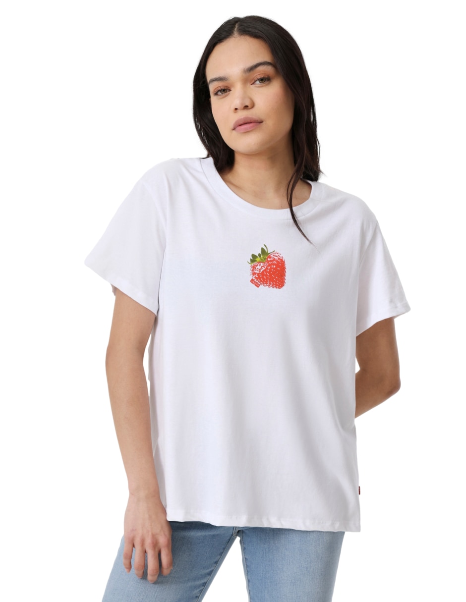 Playera manga corta cuello redondo para mujer 6