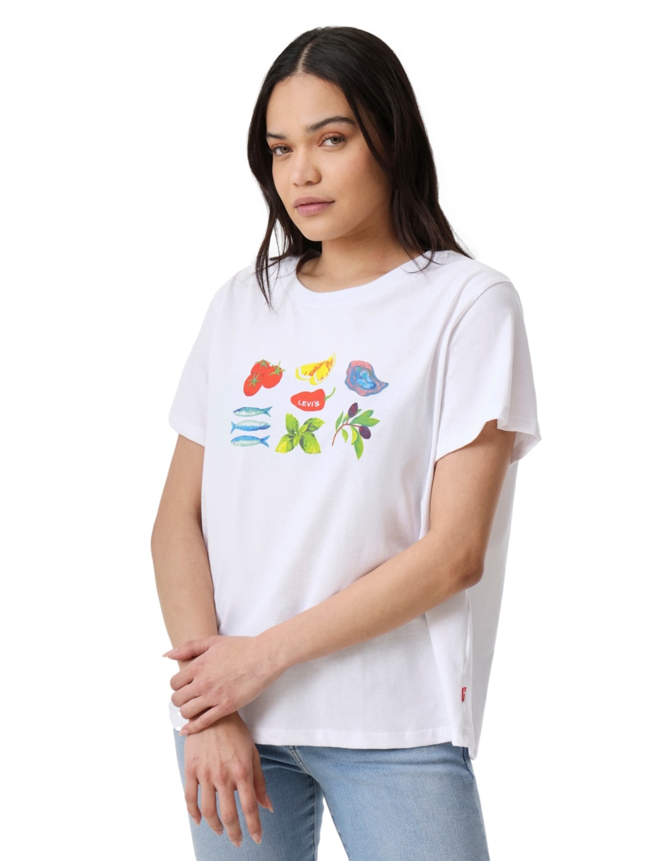 Playera manga corta cuello redondo para mujer 5
