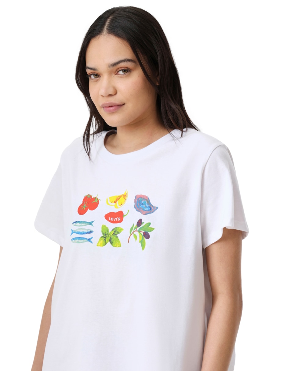 Playera manga corta cuello redondo para mujer 6