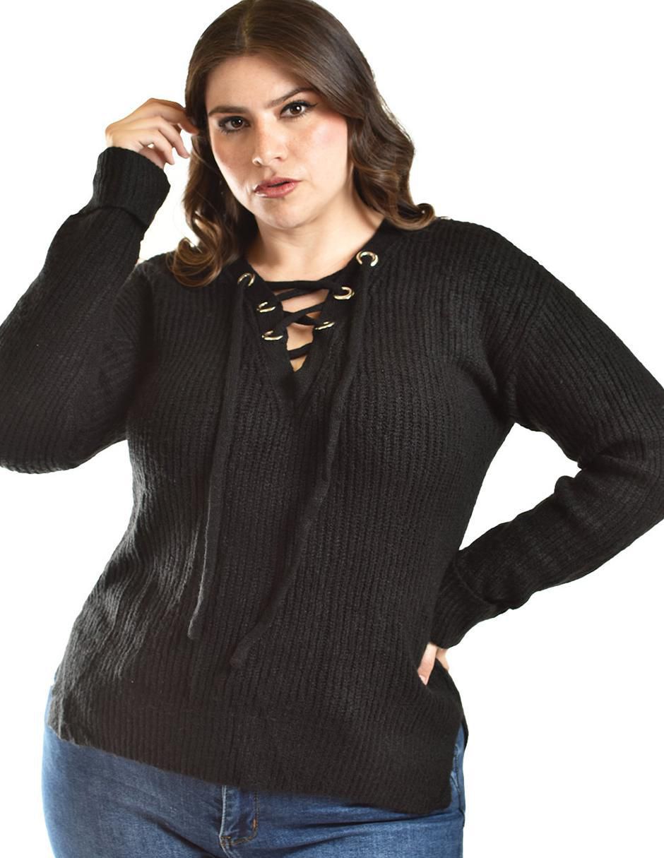 Suéter cuello v para mujer 4