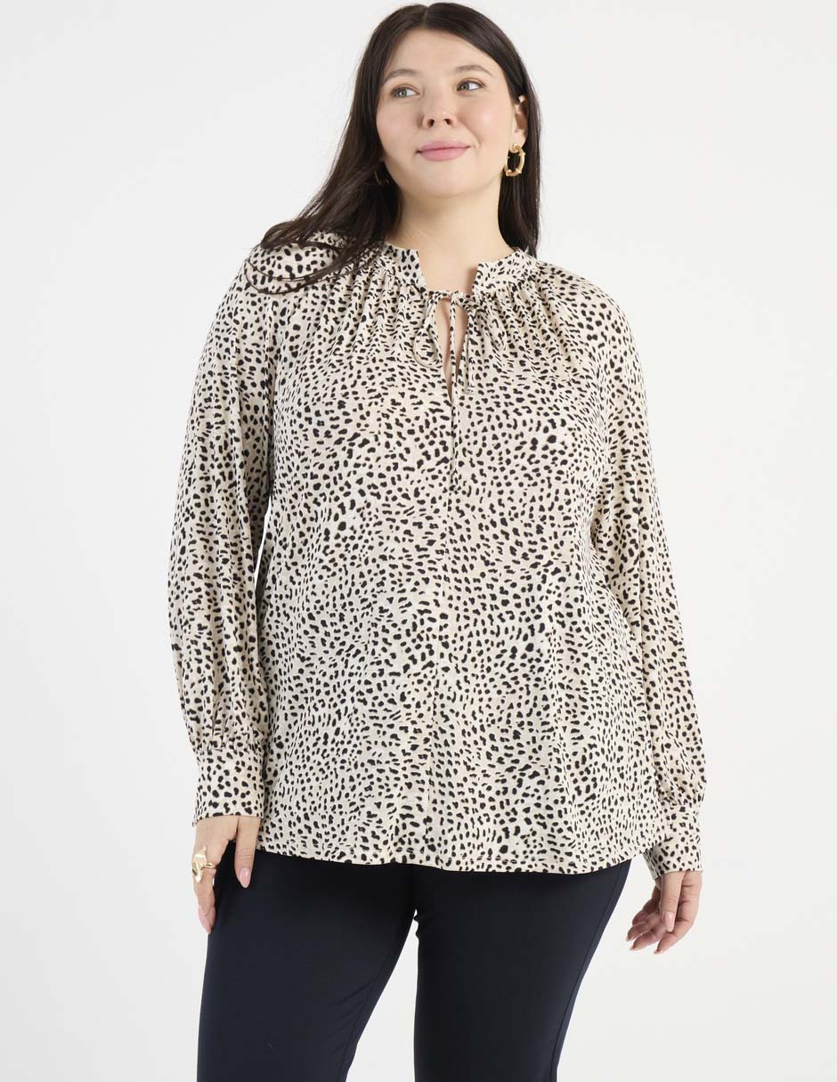 Blusa manga larga para mujer