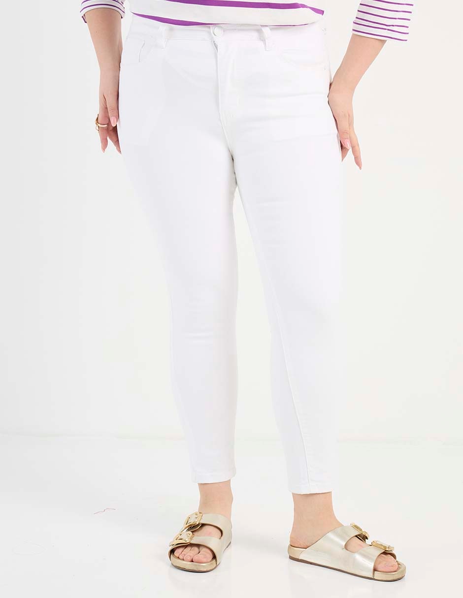 Jeans skinny cintura media para mujer