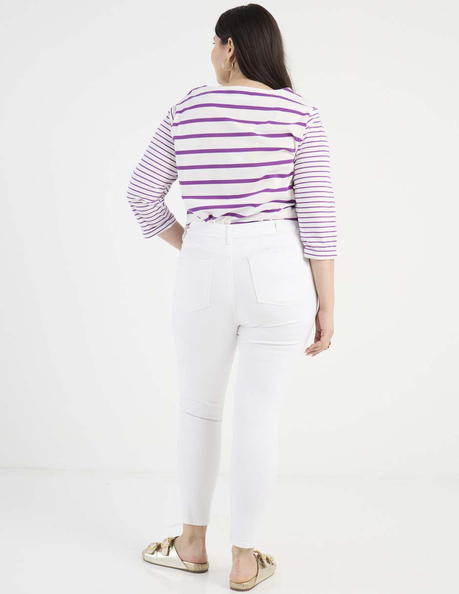 Jeans skinny cintura media para mujer 6