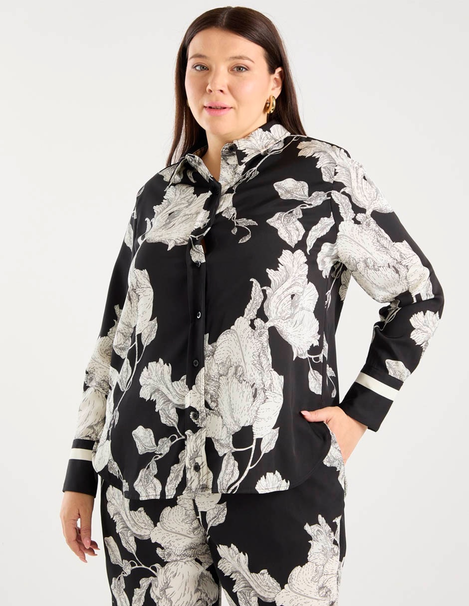 Blusa manga larga para mujer
