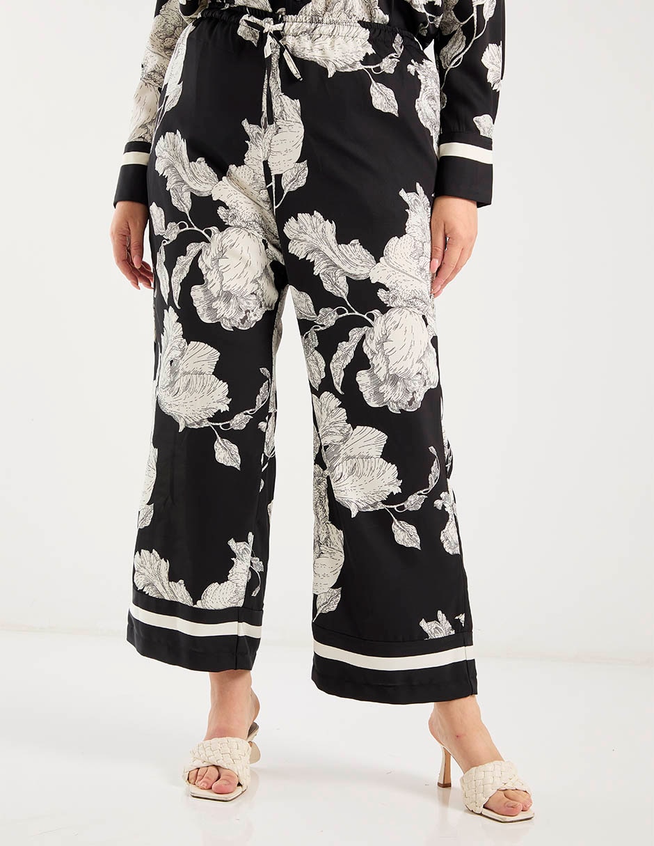 Pantalón coulotte amplio para mujer