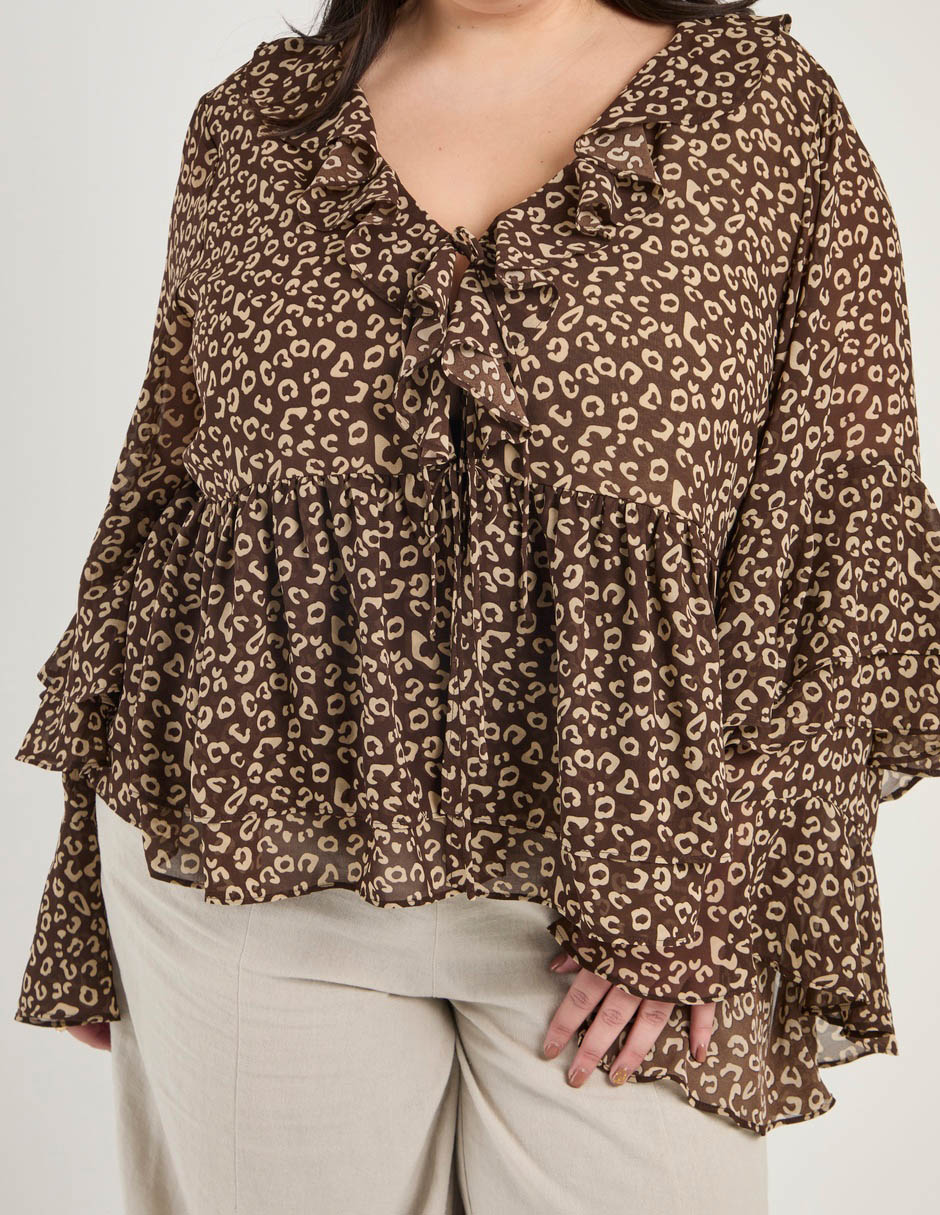 Blusa Map manga larga para mujer 4