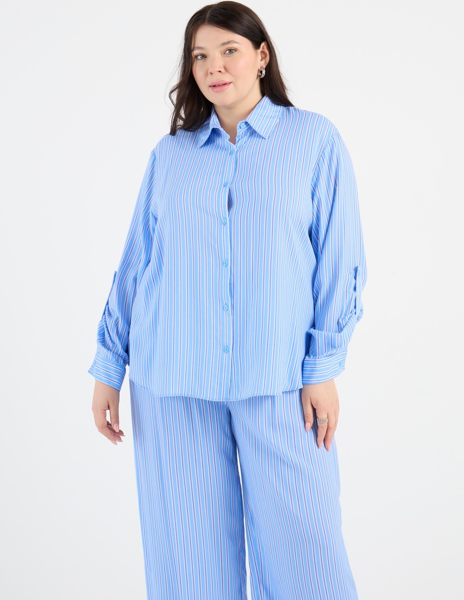 Blusa camisera manga larga para mujer 2