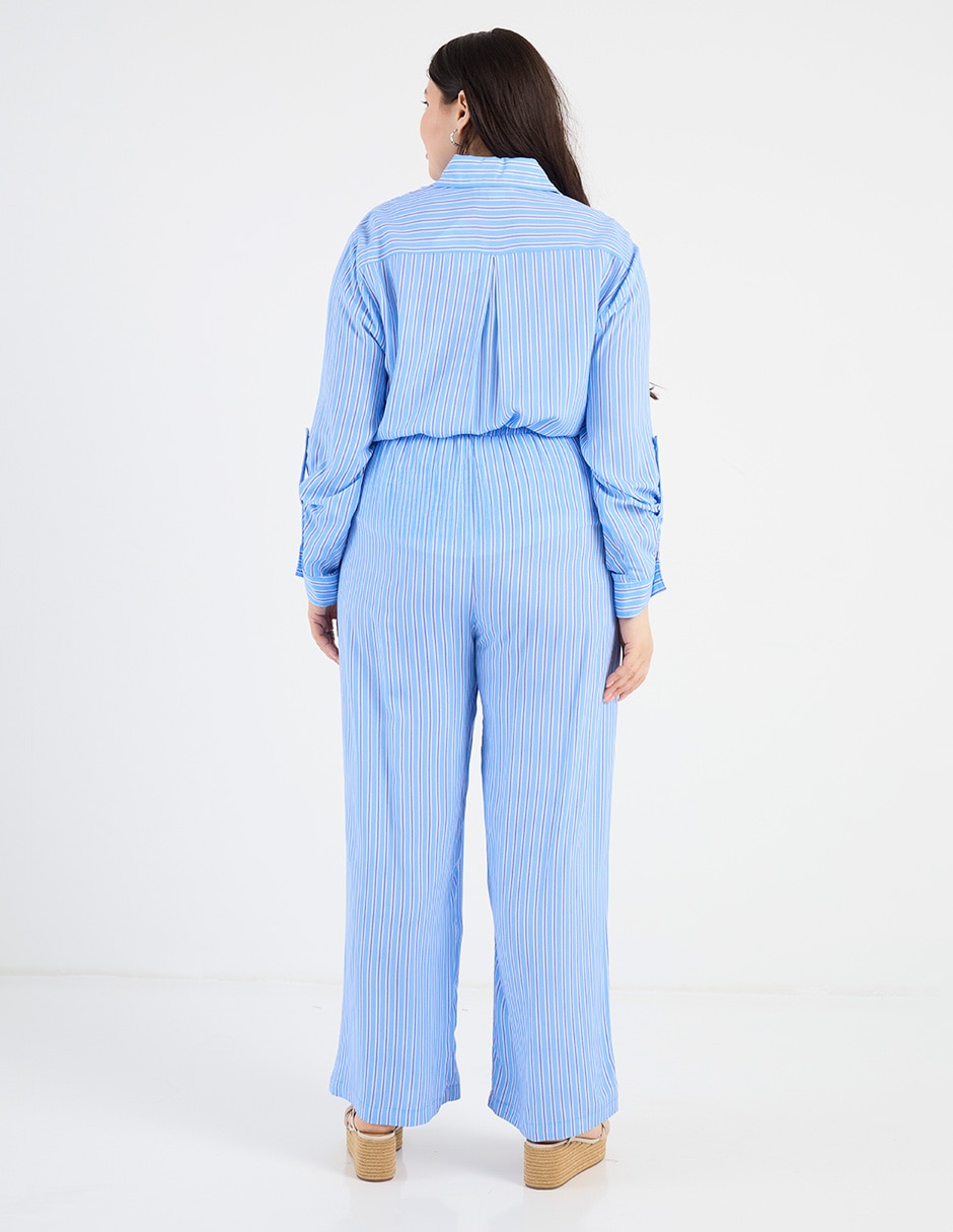 Pantalón plisado amplio para mujer 11