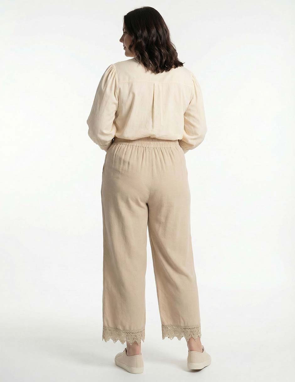 Pantalón acampanado amplio para mujer 2