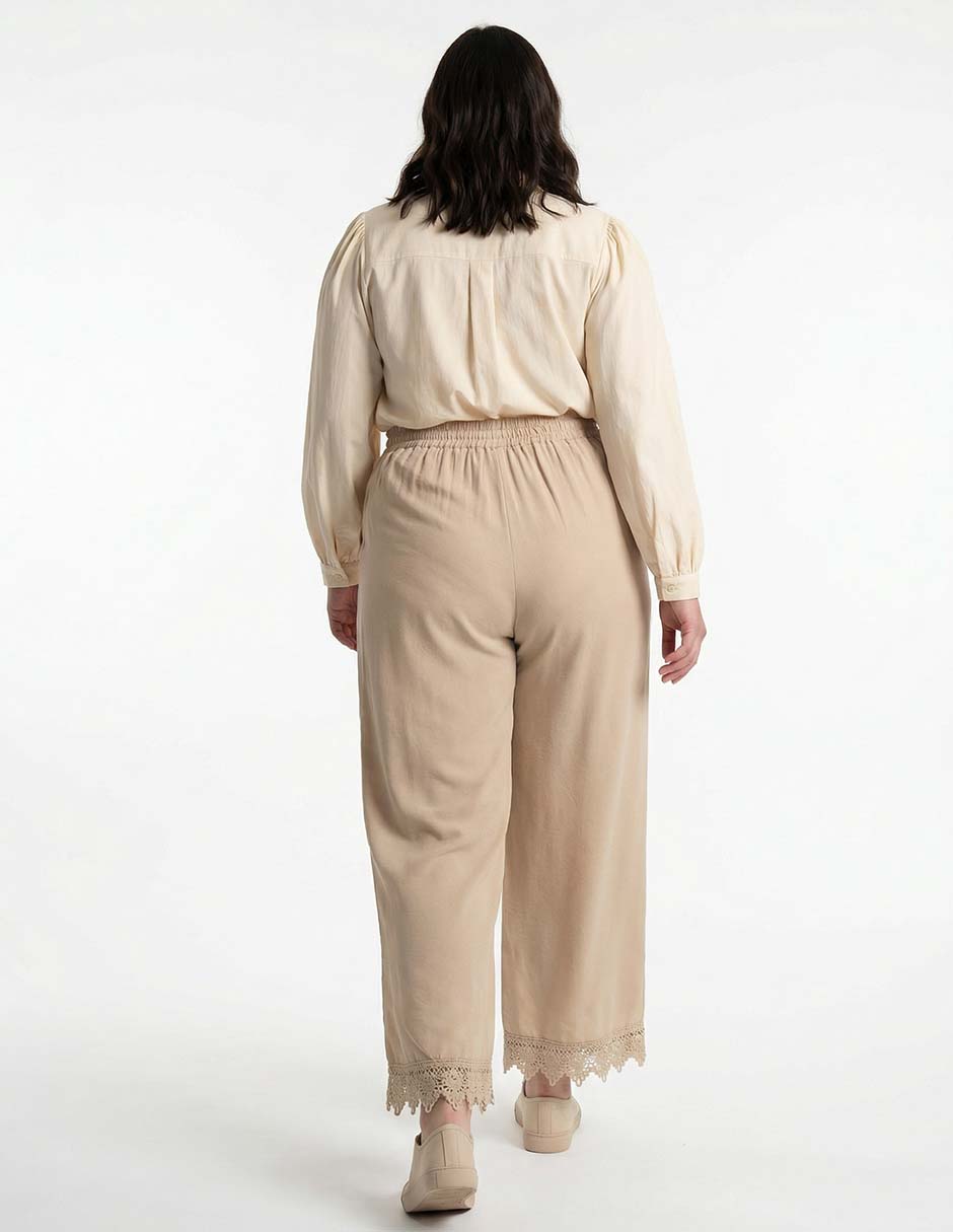 Pantalón acampanado amplio para mujer 5