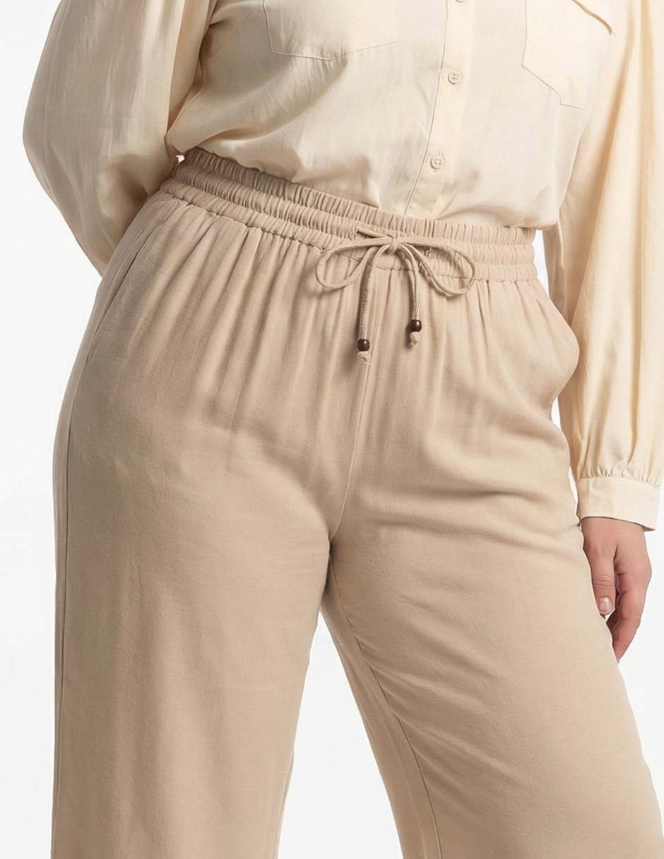 Pantalón acampanado amplio para mujer 7