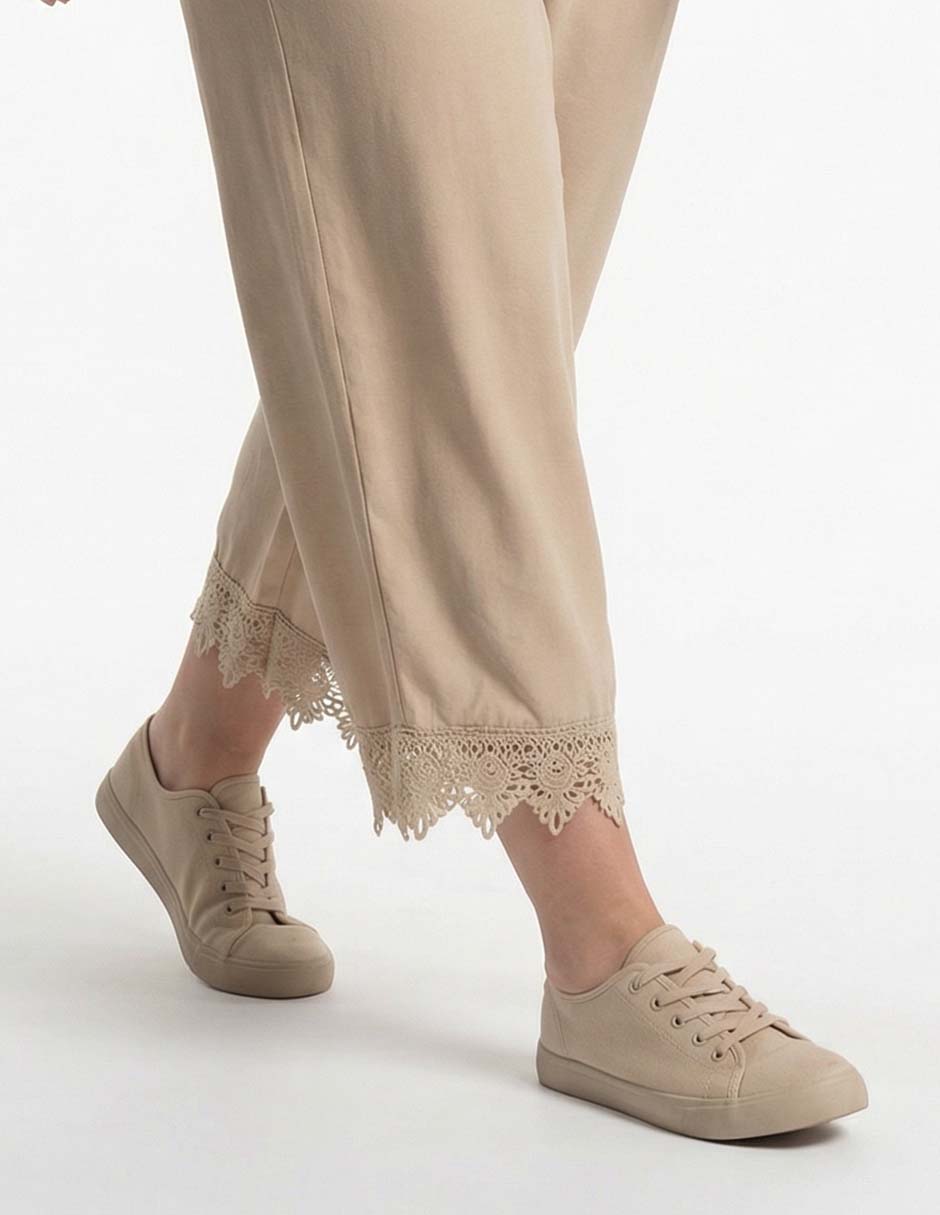 Pantalón acampanado amplio para mujer 8
