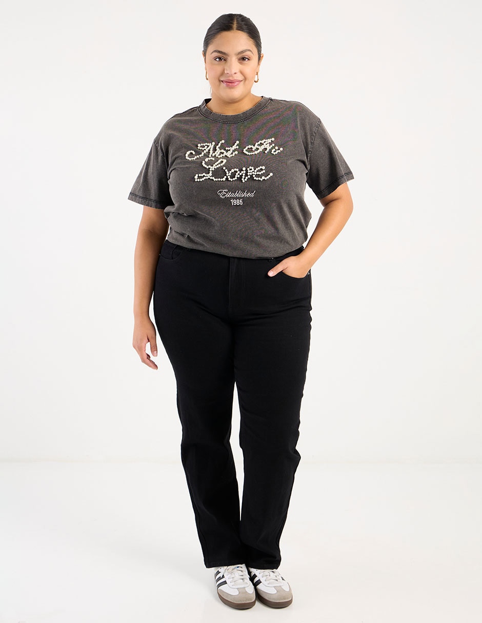 Playera manga corta cuello redondo para mujer 2