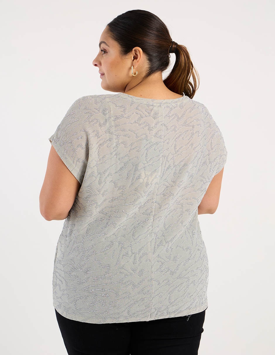 Playera manga corta cuello redondo para mujer 2