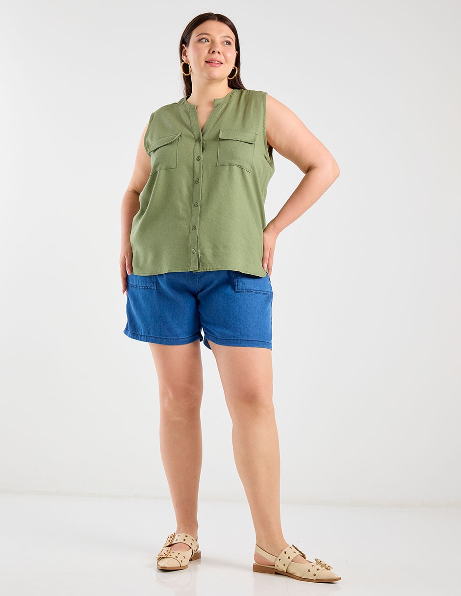 Bermuda de mezclilla para mujer 3