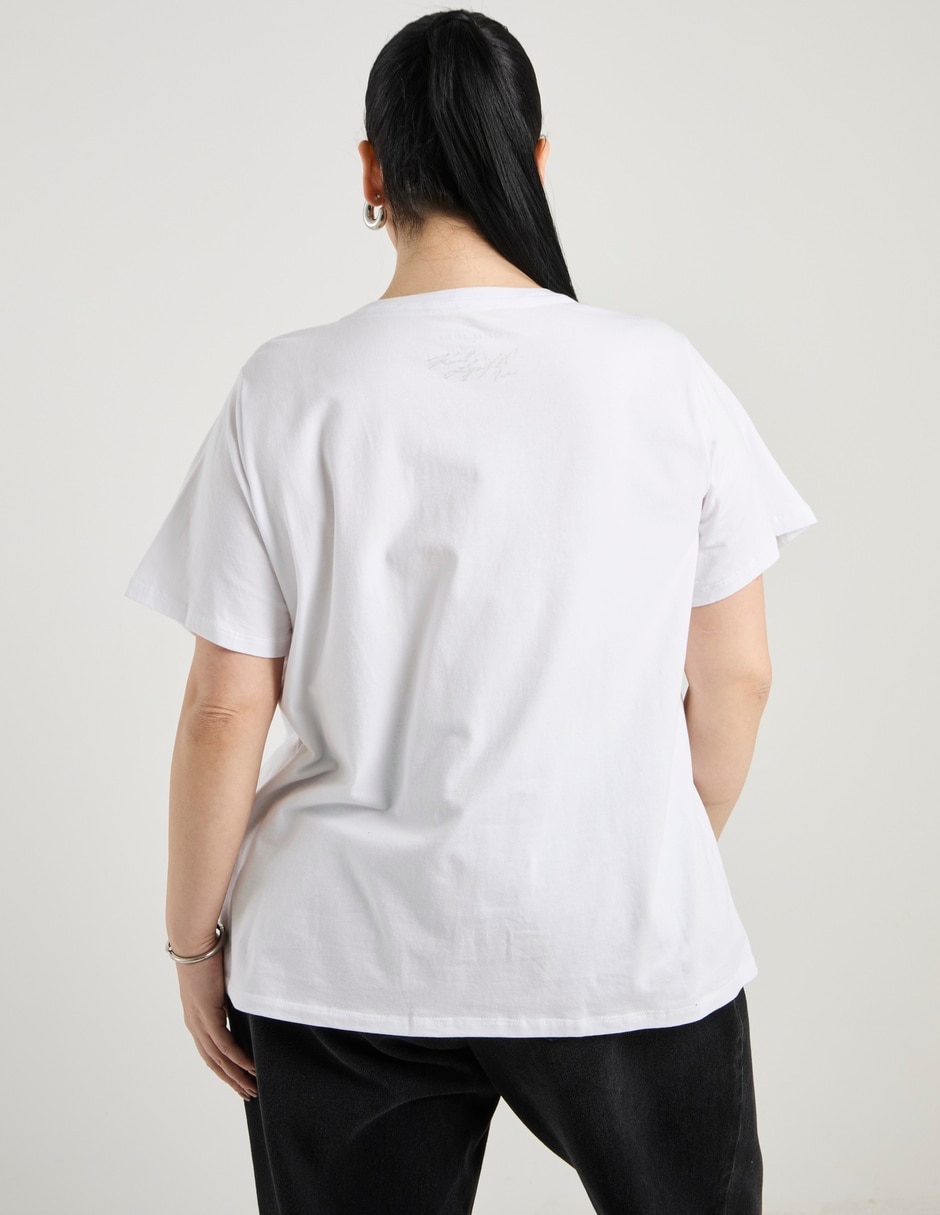 Playera manga corta cuello redondo para mujer 6