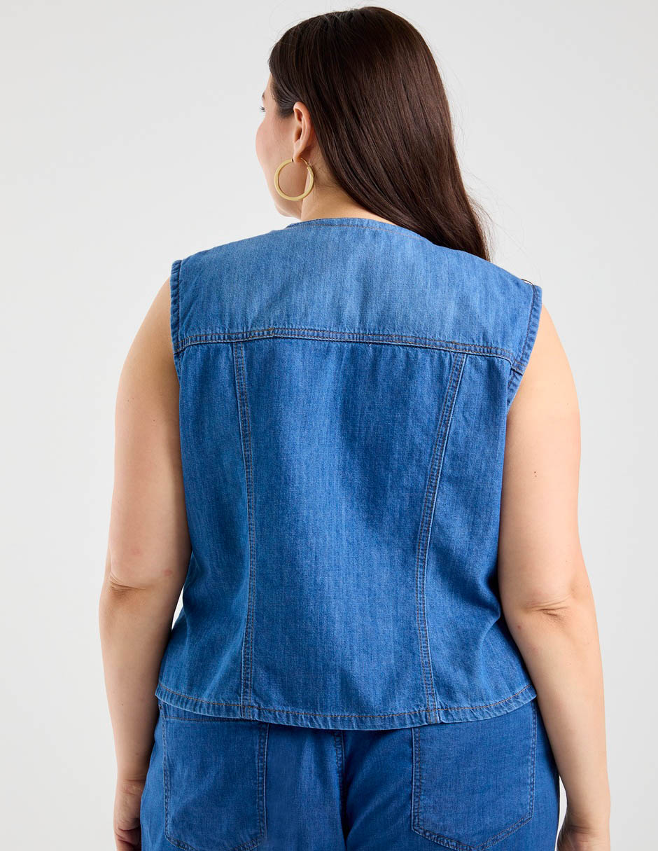 Chaleco de mezclilla para mujer 6
