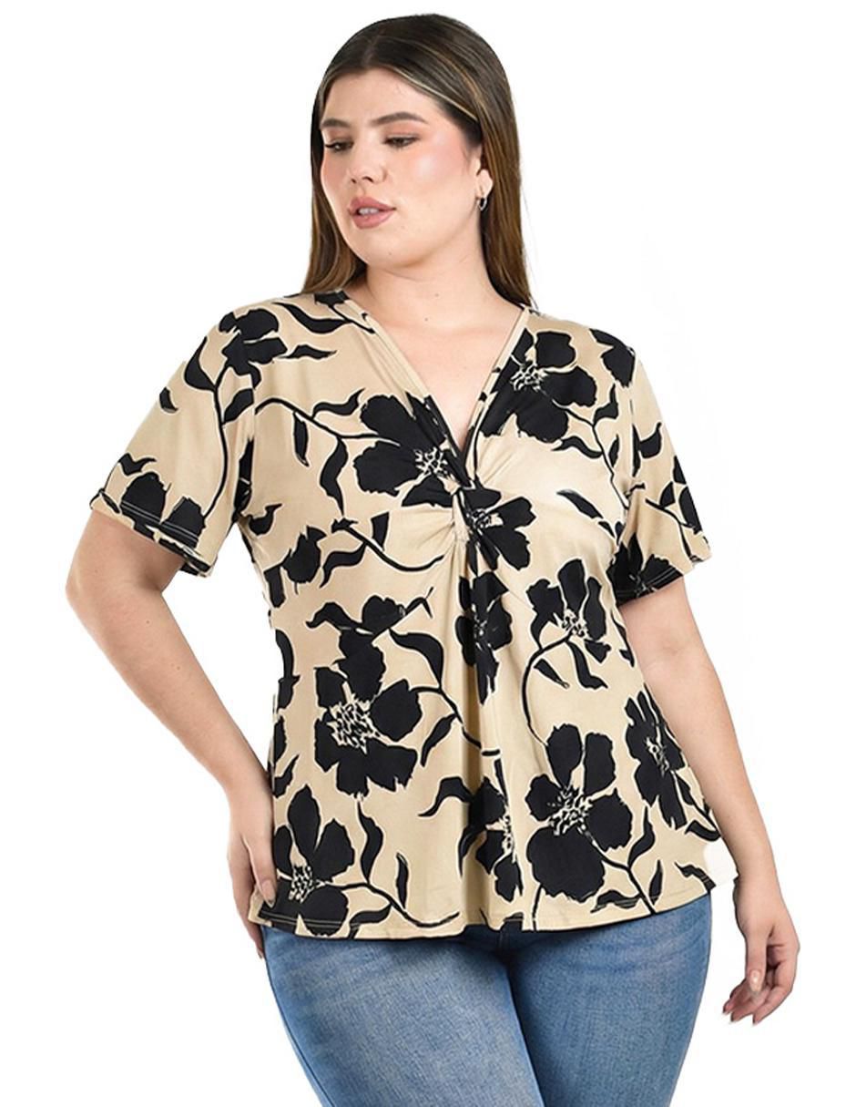 Blusa manga corta para mujer