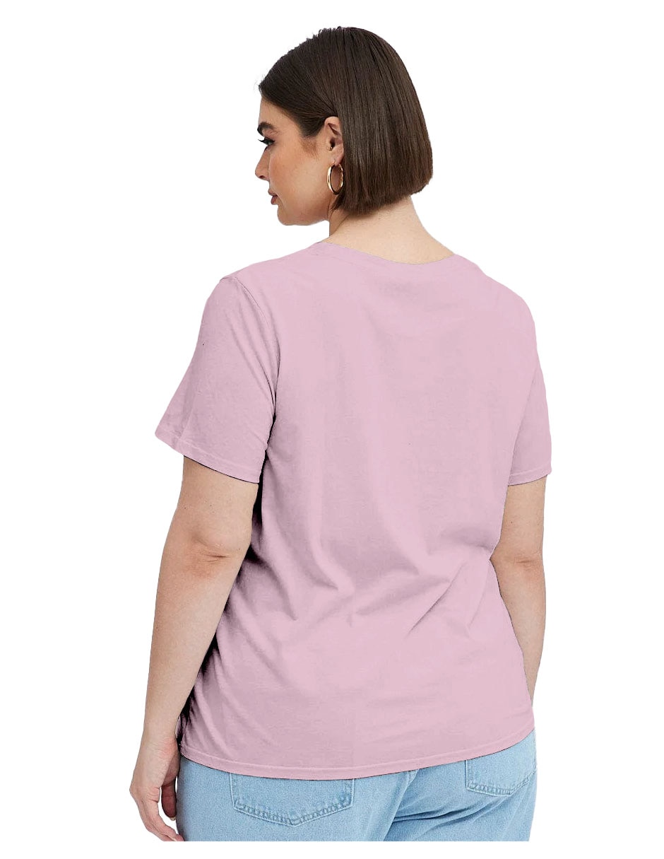 Playera manga corta cuello redondo para mujer 4