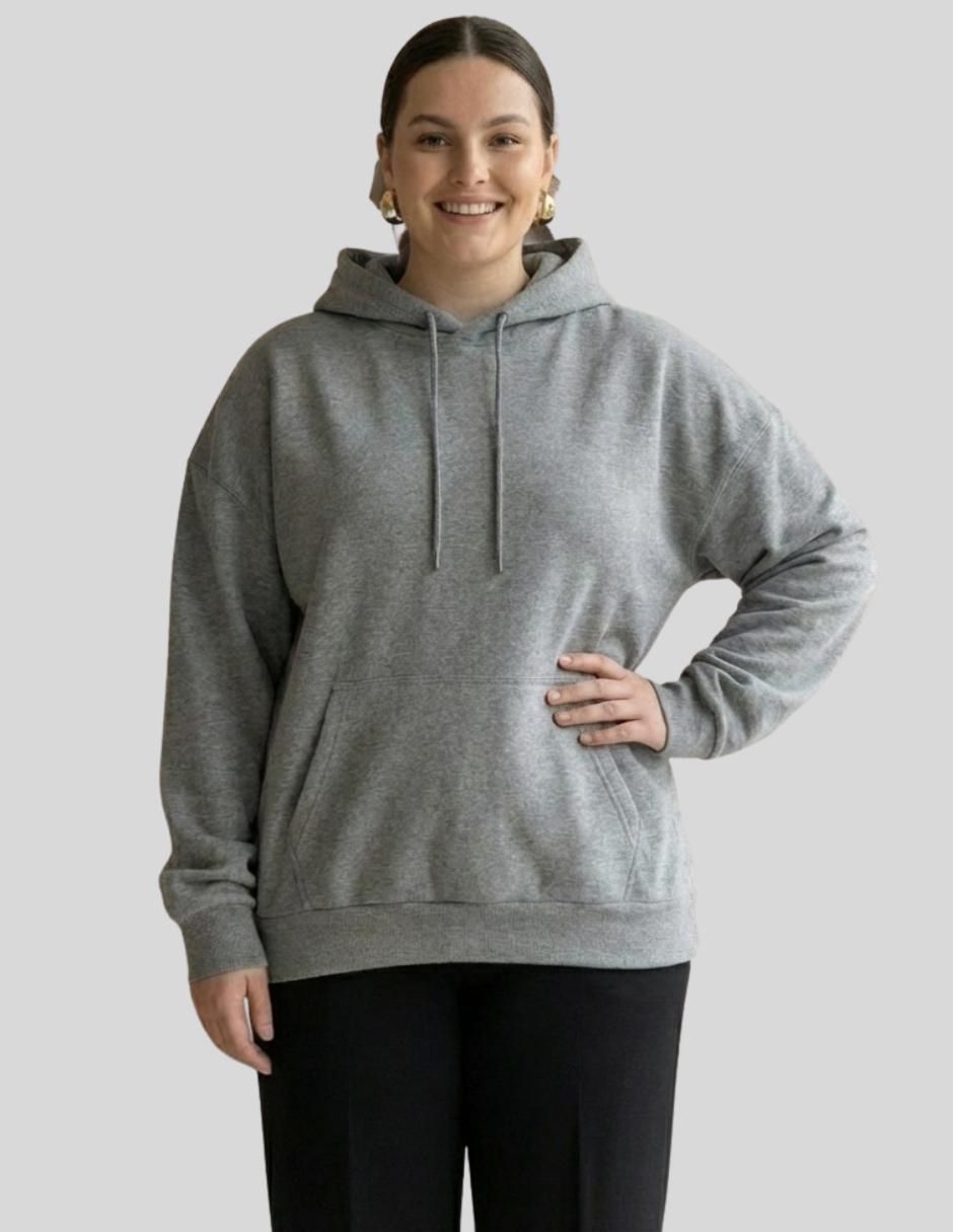 Sudadera con capucha y bolsa para mujer