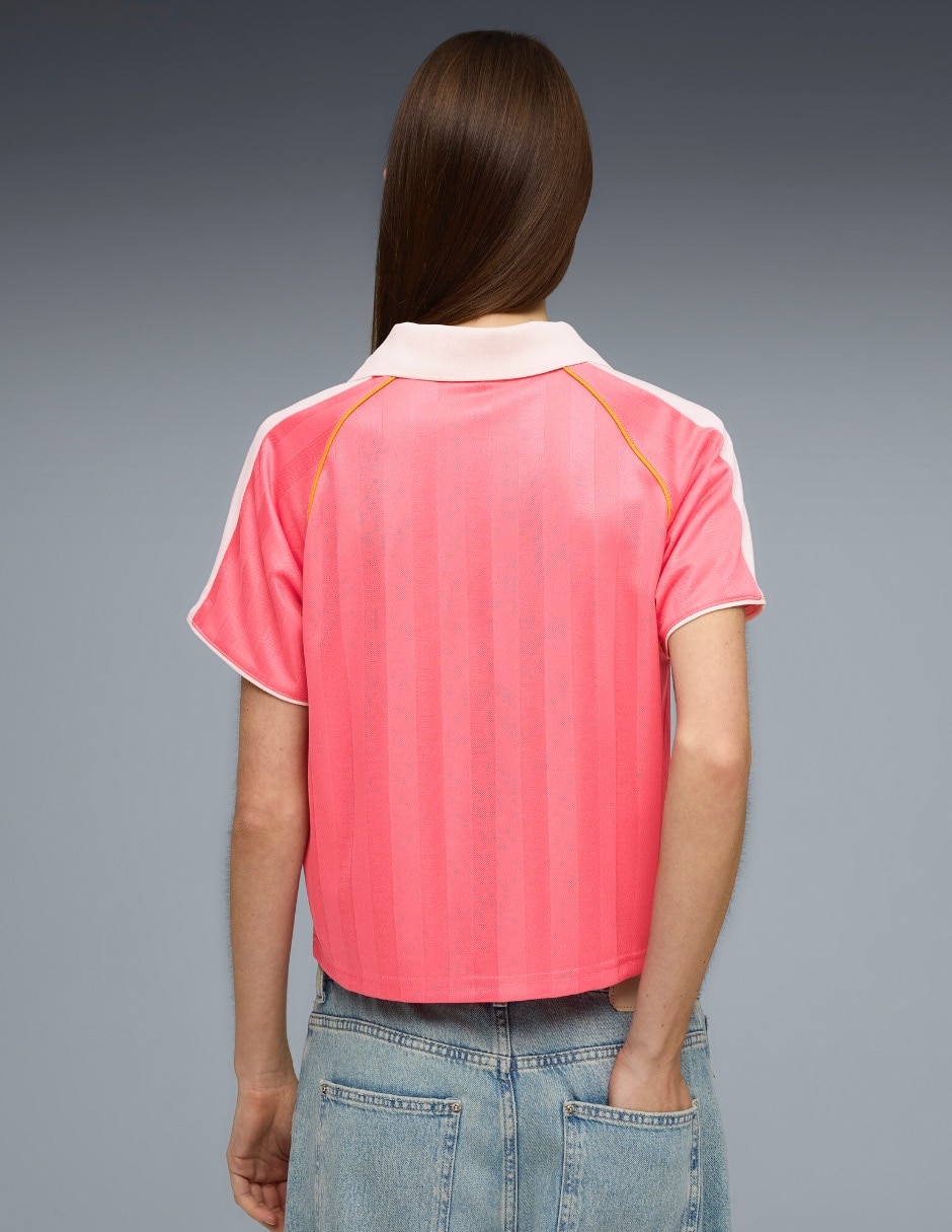 Playera manga corta cuello polo para mujer 3