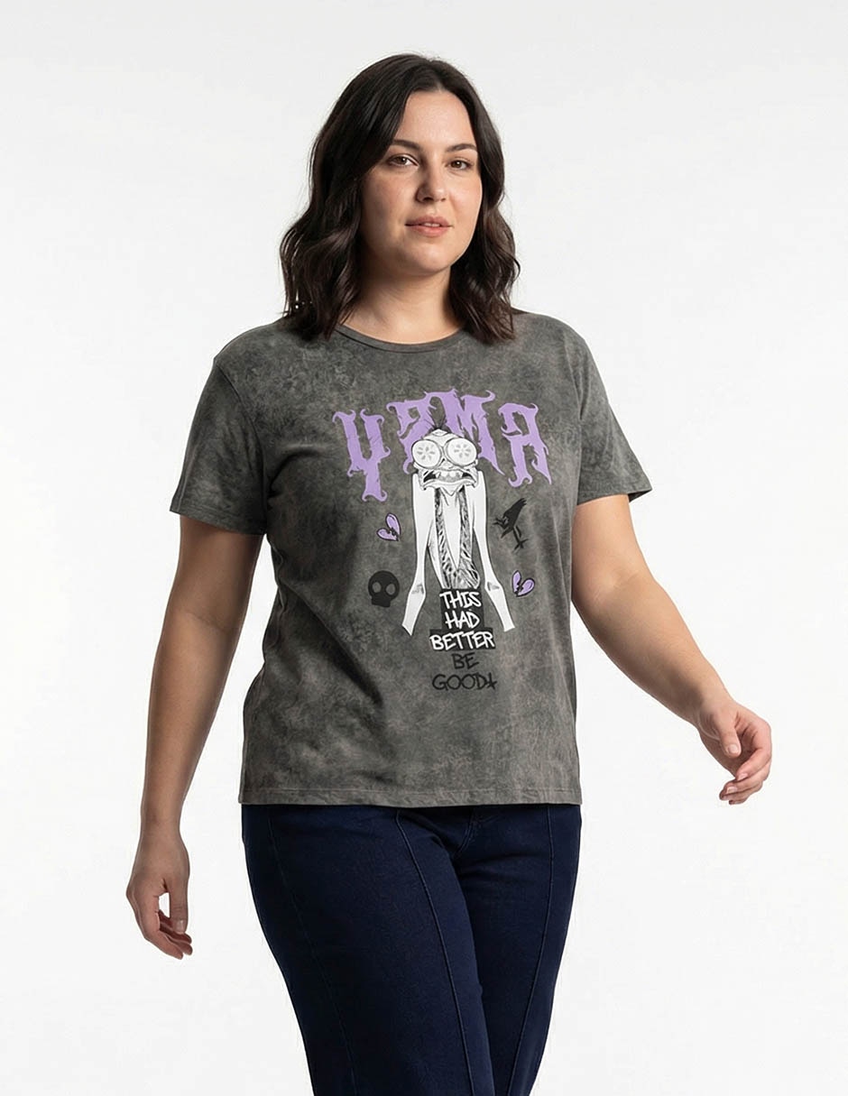 Playera manga corta Yzma cuello redondo para mujer