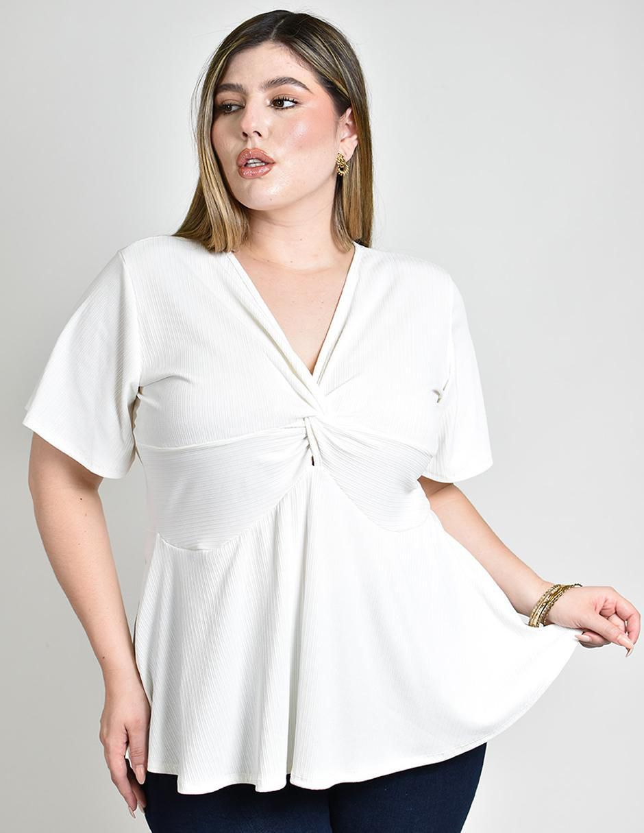 Blusa manga corta para mujer