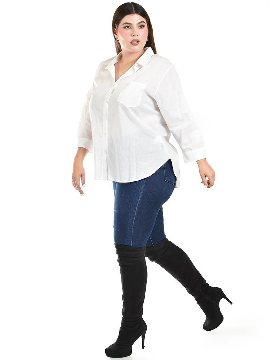 Blusa camisera manga larga para mujer 2